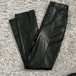 Abercrombie and Fitch Vegan Leather Split Hem Pants size 4/27